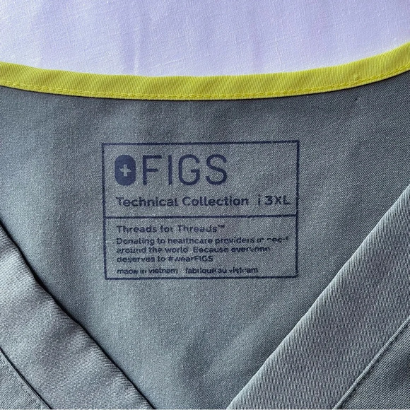 Men’s Figs Leon Three-Pocket Scrub Top Healthcare Nursing Size 3XL Green - Picture 8 of 8